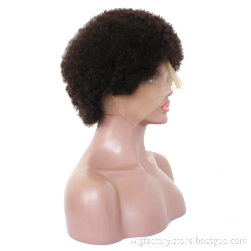 Cheap price new style virgin human afro puff wig, 13x4 lace frontal wig afro puff human hair